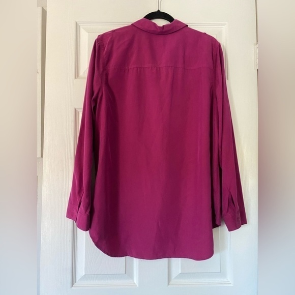 Chico’s Button Down Shirt Blouse Roll Tab Sleeve Size 3 - Picture 4 of 4